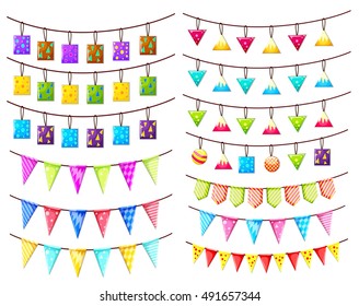Different designs of flags illustration