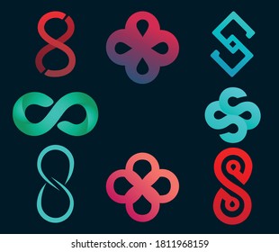 Diferentes diseños de la letra S
