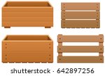 Different designs of wooden box illustration
