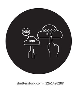 Different digital choices black vector concept icon. Different digital choices flat illustration, sign