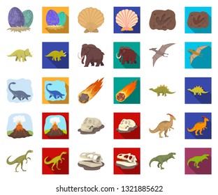 Different dinosaurs cartoon,flat icons in set collection for design. Prehistoric animal vector symbol stock web illustration.