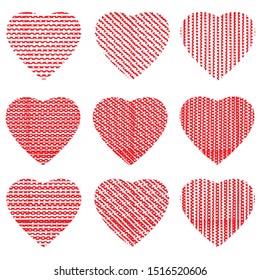 Different of Dirty diagonal striped line on heart shape.illustration vector