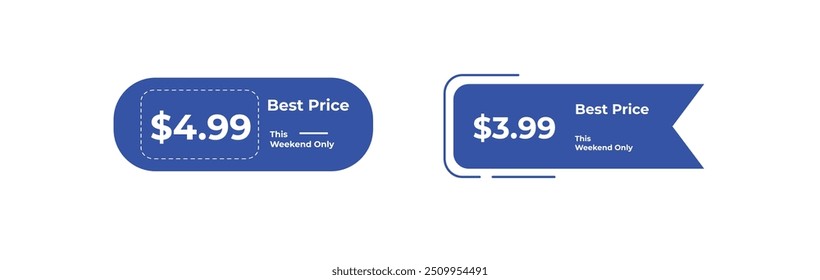 Different discount price 10, 20, 25, 30, 40, 50, 60, 70, 80, 90 percent Promotion sticker badge set for shopping marketing and advertisement clearance sale, Save money. vector illustration