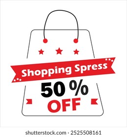 Preço de desconto diferente 10, 20, 25, 30, 40, 50, 60, 70, 80, 85, 90 por cento Promoção sacos de compras na venda amigável preto na temporada, ilustração Vetor.