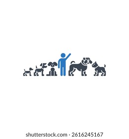 Different Dog Breeds Icon On White Background