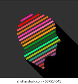Different dreams icon. Flat illustration of different dreams vector icon for web