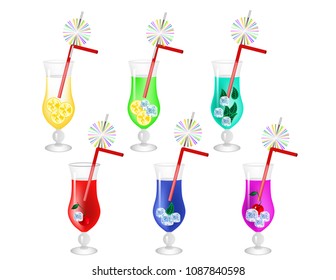 Different drinks isolated