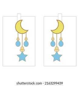 different earring styles and closure types. Flat style vector illustration.