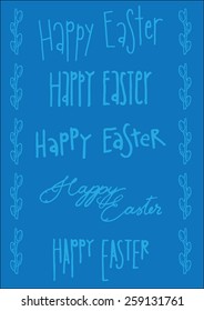 different easter font types in vector for greeting cards or background