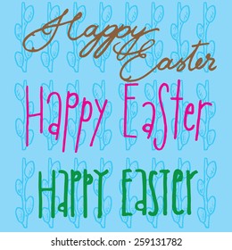 different easter font types in vector for greeting cards or background