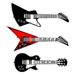 Different Electric Guitar, Vector Set, Part 2