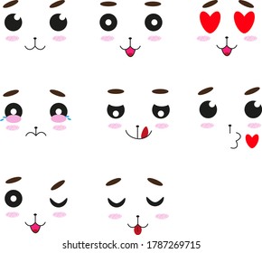 different emotions. Emotions for stickers or something else.