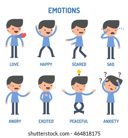 Different emotions.Vector illustration.