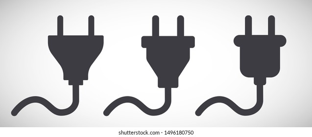 Different energy power plug icons