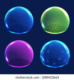 Different energy protection spheres set
