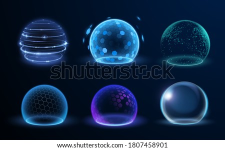 Different energy protection spheres set