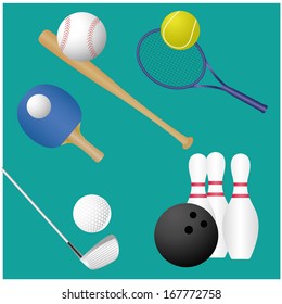 a lot of different equipment for different sports