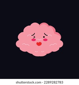 different expression face brain cartoon