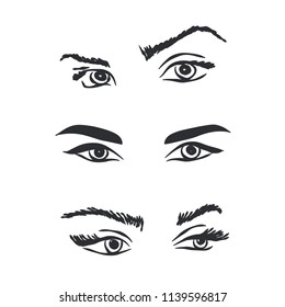 Different eyes and brows