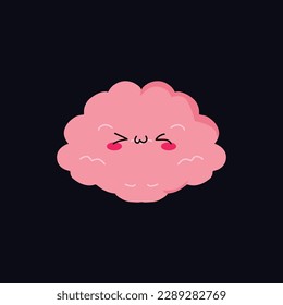 different face with brain character design