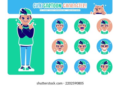 colección de personajes de dibujos animados de nosy boy