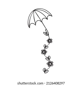 Different faces and flowers vector illustration