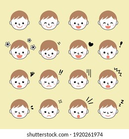 Different Facial Expressions Of Baby