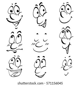 Different facial expressions of human illustration