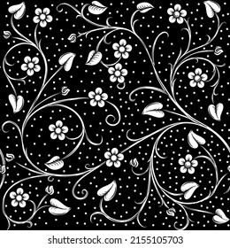 A lot of different fantasy flowers. Millefleurs trendy floral design. Blooming midsummer meadow Seamless pattern, background. Vector illustration.