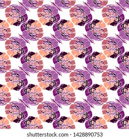 Different fantasy flowers are the seamless pattern in abstract style on a colorful background. Vector floral background. Summer background. Design illustration vector. Vector spring template.
