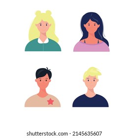 Different female and male avatars 