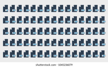 Different File Format Icon set