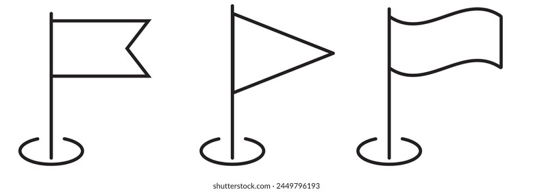 Different flag icons set. Vector illustration