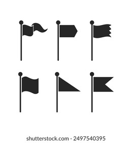 Different flag icons set. Vector illustration
