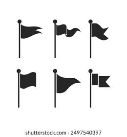Different flag icons set. Vector illustration