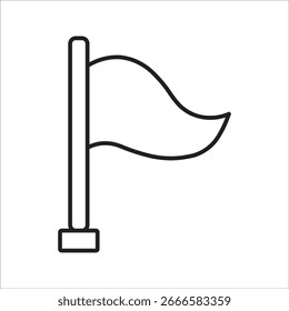 Diferentes ícones de sinalizador definidos. Ilustração vetorial