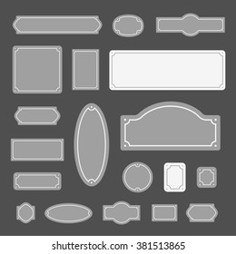 Different flat design borders. Ready for a text