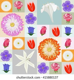 different flowers