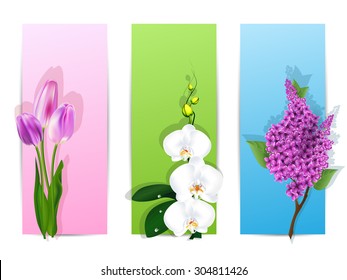 Different flowers banner