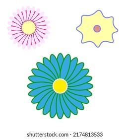 flores diferentes. Ilustración vectorial. imagen de stock.