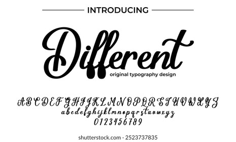 Different Font Stylish brush painted an uppercase vector letters, alphabet, typeface