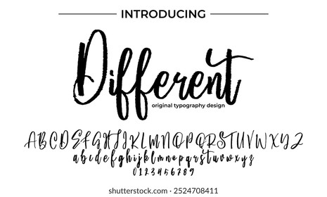 Different Font Stylish brush painted an uppercase vector letters, alphabet, typeface