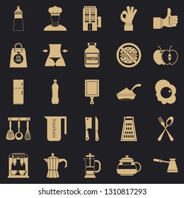 Different food icons set. Simple set of 25 different food vector icons for web for any design