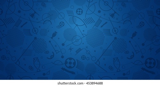 Different football silhouettes background