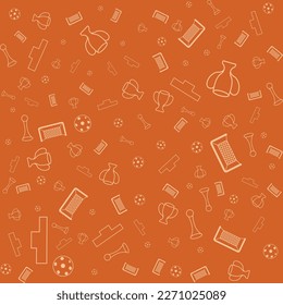 Different football silhouettes seamless vector background. Soccer pattern illustration backdrop.
