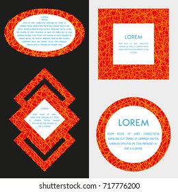 Different form of frame with chaotic line for your text.