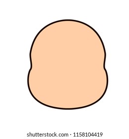 different forms of face, vector icoka. chiseled outline.