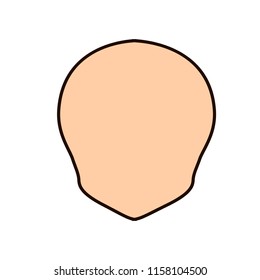 different forms of face, vector icoka. chiseled outline.