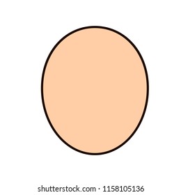 different forms of face, vector icoka. chiseled outline.