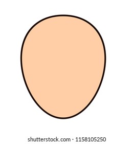 different forms of face, vector icoka. chiseled outline.